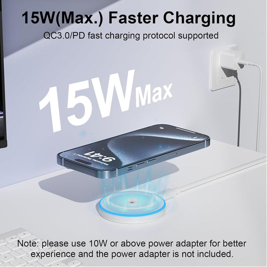 Magnetic MagSafe Wireless Charger 2 Pack – 15W Fast Pad