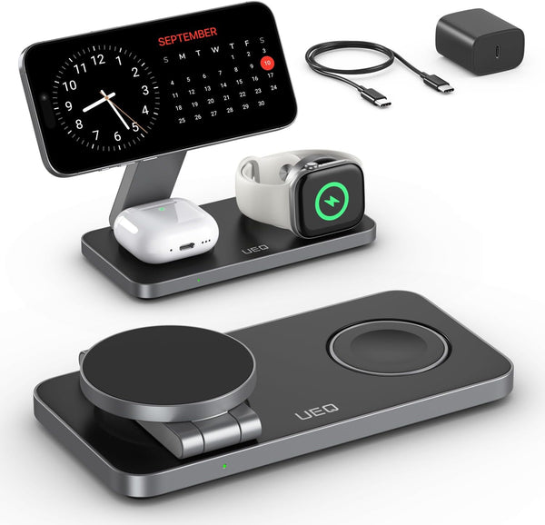 Foldable 3-in-1 MagSafe Wireless Charging Station