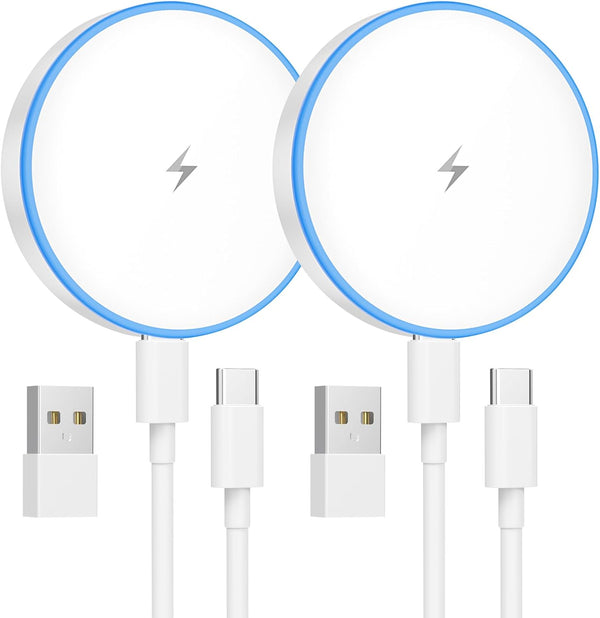 Magnetic MagSafe Wireless Charger 2 Pack – 15W Fast Pad