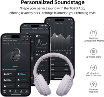 Hybrid ANC Over-Ear Wireless Headphones – 90H Playtime