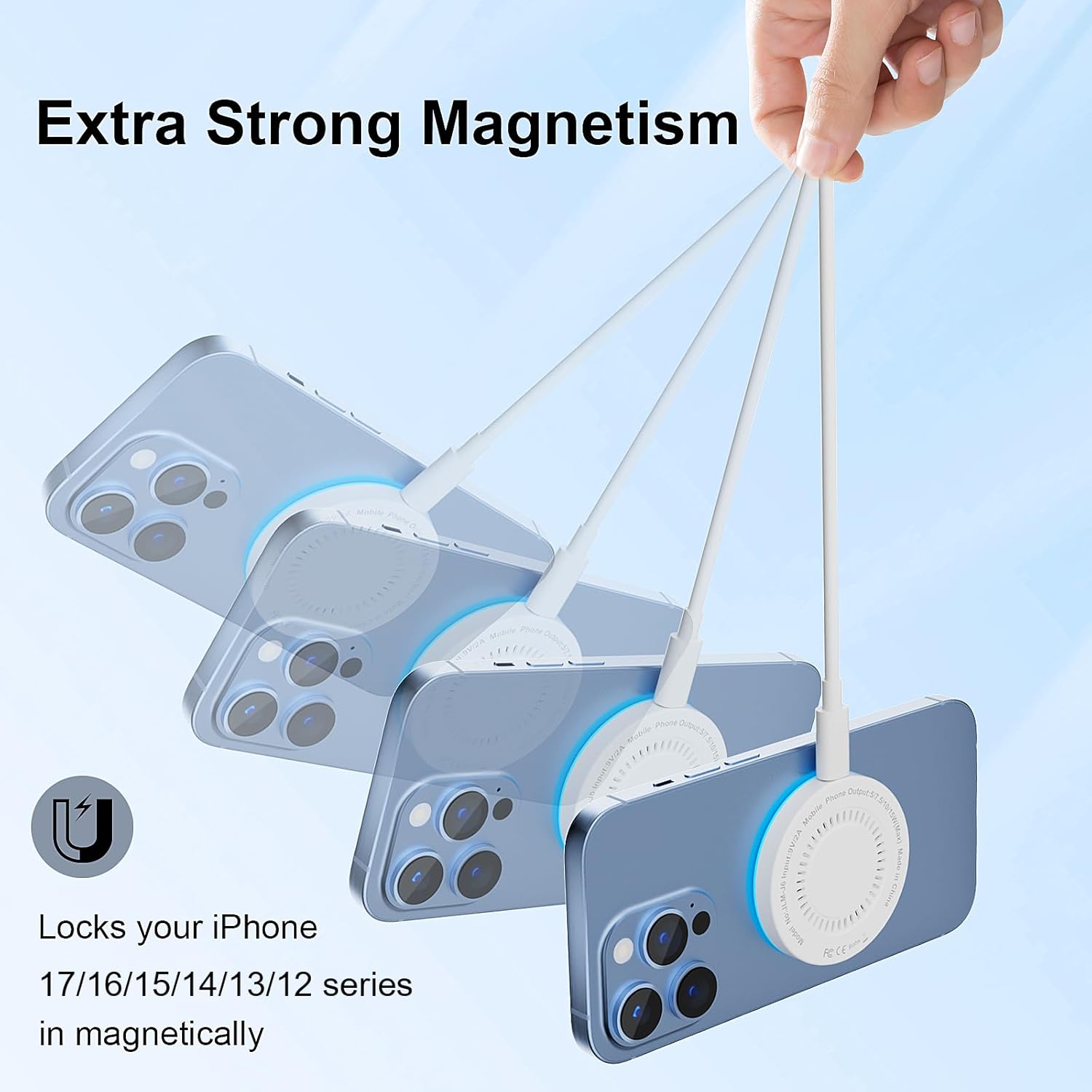 Magnetic MagSafe Wireless Charger 2 Pack – 15W Fast Pad